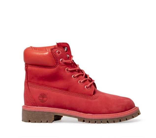 kids red timberland boots